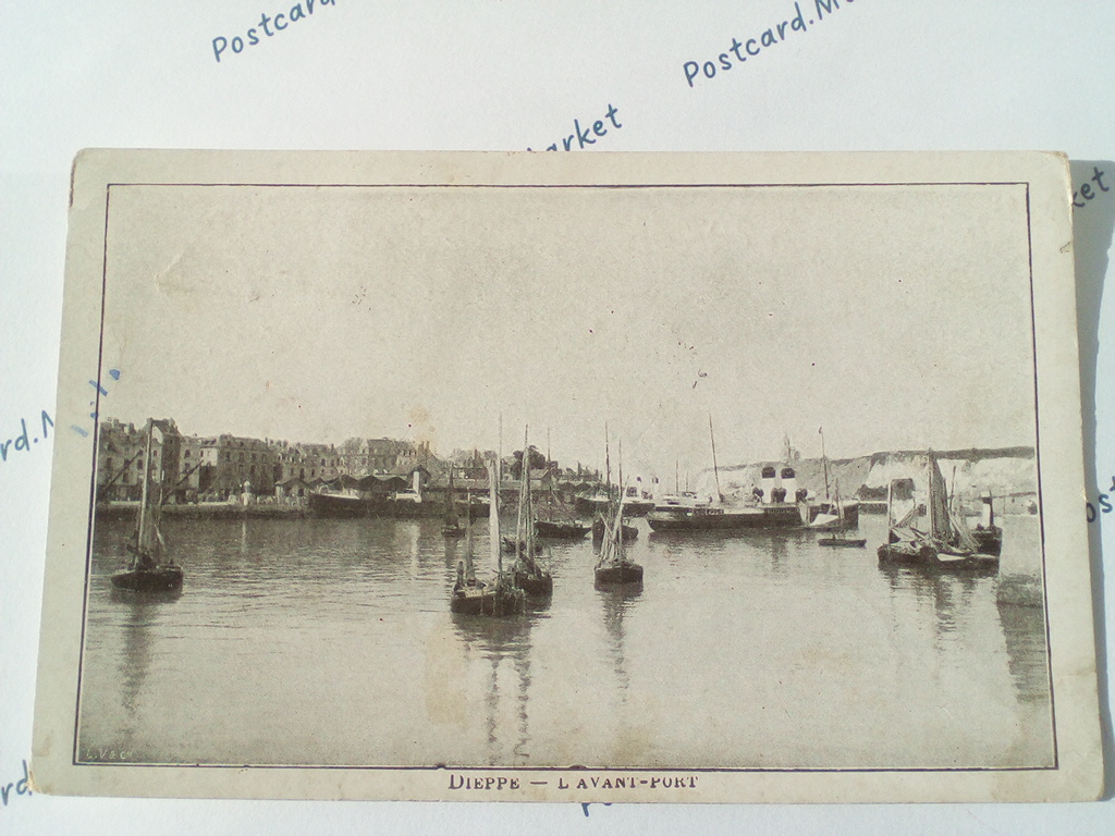 /France/Dieppe/FR_place_1910_Dieppe. AVANT-PORT 10 centimes TAX.jpg